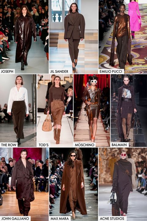 Модные тренды осень-зима 2017-2018 - шоколадно-коричневый цвет