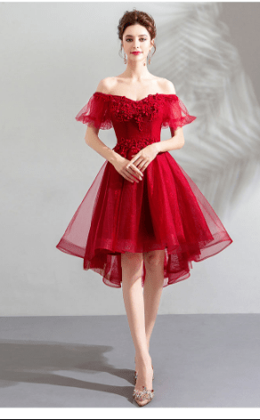 фото выпускное платье красное 2021