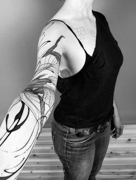 Топ-24 самых популярных татуировок рукава для женщин