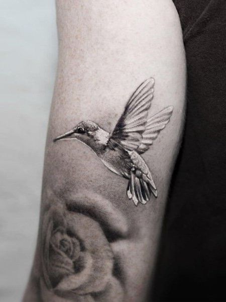 Топ-25 лучших татуировок с изображением колибри
