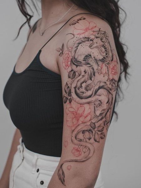 Топ-20 уникальных татуировок половина рукава для женщин