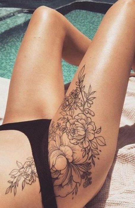 Топ-20 сексуальных татуировок на бедрах для женщин