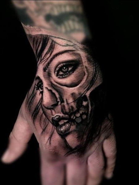 Топ-20 крутых и устрашающих татуировок со скелетом на руке