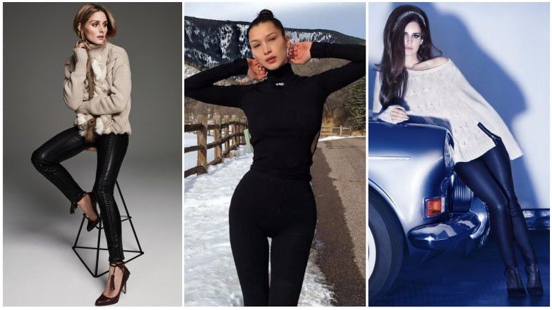 С чем носить леггинсы: 9 модных идей от знаменитостей